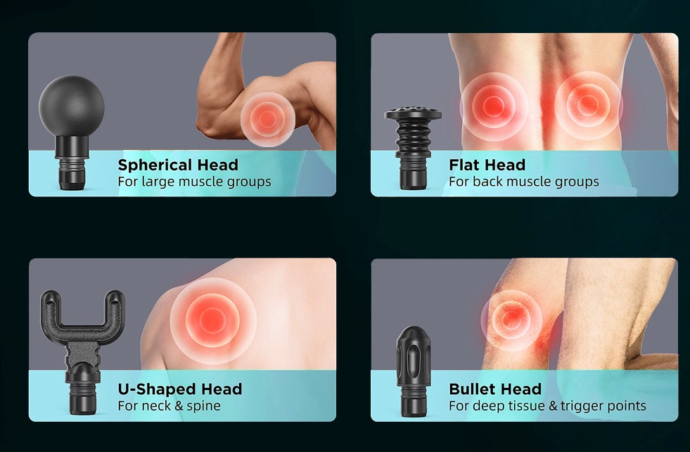 massager heads uses