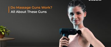 Girl Model using beatXP Bolt Deep Tissue Massage Gun