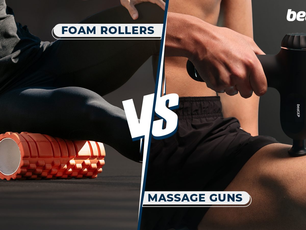 foam rolling vs massage gun comparison chart muscle recovery